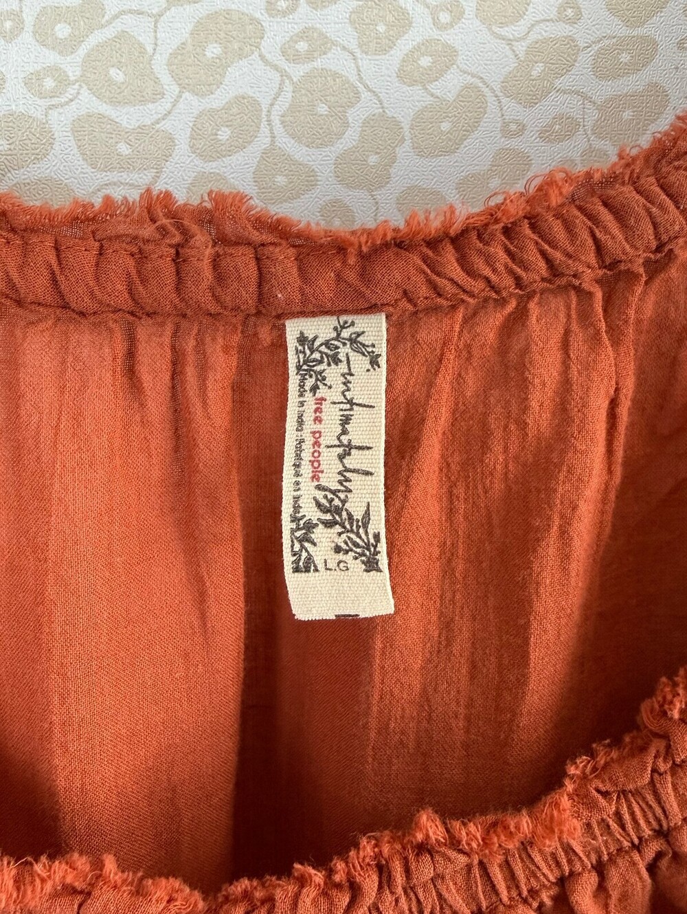 Free People Intimately Rust Sundown Balloon Sleeve Bodysuit - Size - Large - Picture 6 of 8